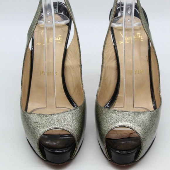 Christian Louboutin Shoes - Christian Louboutin Metallic Gold Heels Size 9